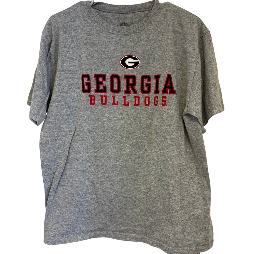 Alta Gracia UGA University of Georgia Bulldogs Gray Tee Shirt Size Large